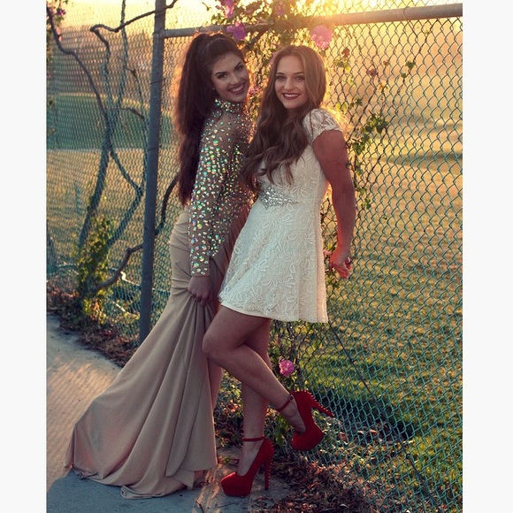 Sherri Hill 21002 Nude Crystal Prom Dress